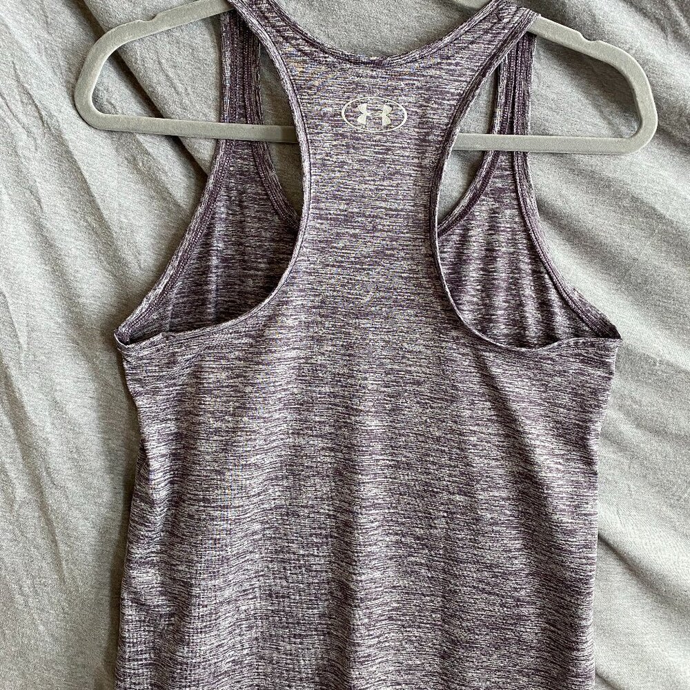 UNDER ARMOUR Women HeatGear dri Fit Sleeveless T Sh & Muscle Top V Neck SM both - Picture 9 of 11